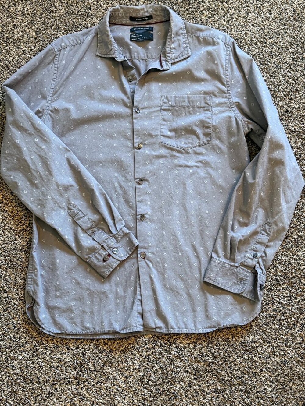 Denim & Flower Gray Dress Shirt